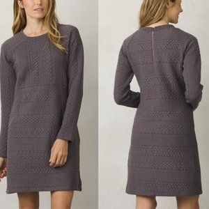 prAna Muted Truffle Gray Macee Sweater Dress, XL